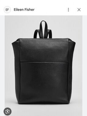 Eileen Fisher Grainy Italian Leather Backpack